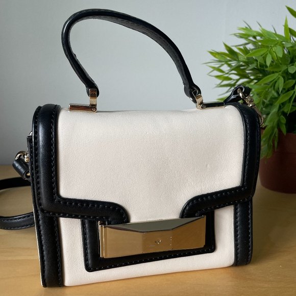 Kate Spade ♠️ Carroll Park Mini Penelope Crossbody in Cement/Black - Picture 1 of 8